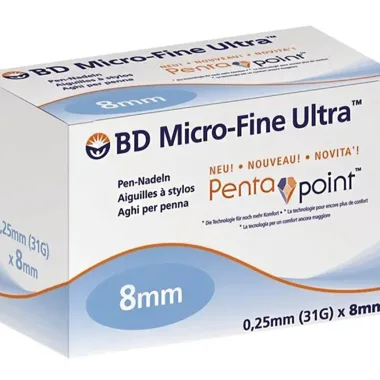 BD Micro-Fine Plus Penta-Point Pen Needles - 31G, 5/16" (8mm), 100/Box