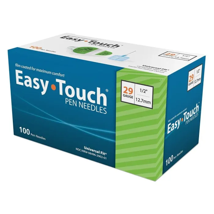 EasyTouch Pen Needles - 29G, 1/2" (12.7mm), 100/Box