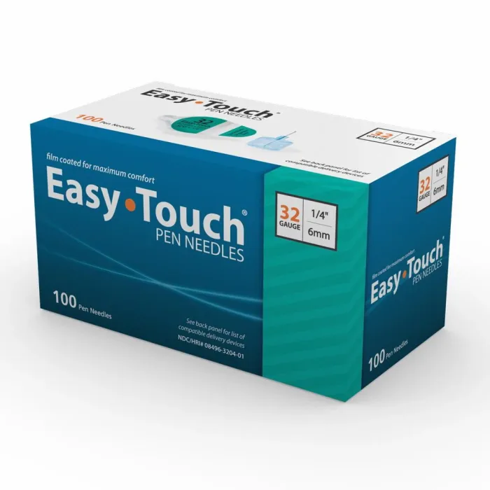 EasyTouch Pen Needles - 32G, 1/4" (6mm), 100/Box