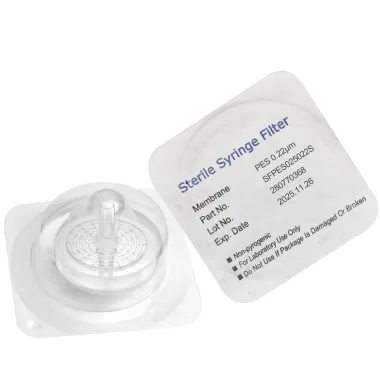 PES Syringe Filter, 0.22um, 13mm, Luer Lock/Luer Slip, Sterile