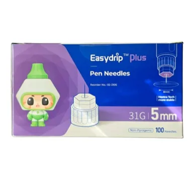 EasyDrip Plus Pen Needles - 31G, 3/16" (5mm), 100/Box