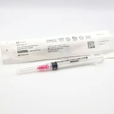 Monoject 3mL Luer-Lock Syringe with Hypodermic Needle, 25G, 1″ (16mm)