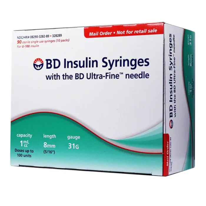 Embecta (BD) Ultra-Fine Insulin Syringes - 31G, 1cc, 5/16″ (8mm)